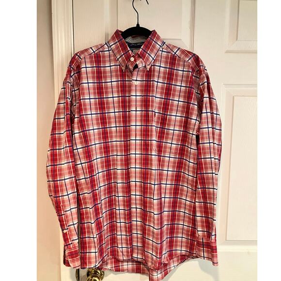 Wrangler George Strait Plaid Long Sleeve Button Down Shirt Size M Cowboy Cut - Picture 1 of 8
